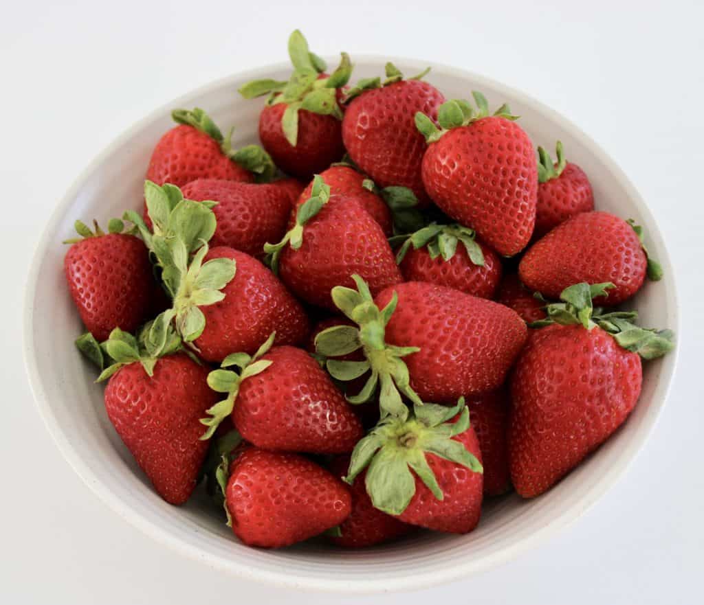 bowl with fresh strawberries