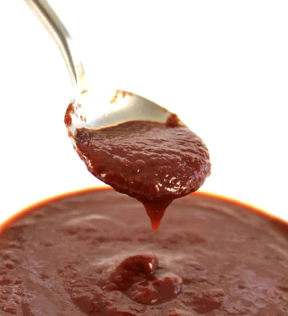spoonful of Keto Raspberry Chipotle BBQ Sauce