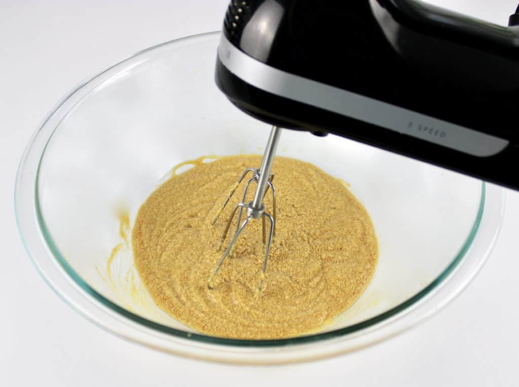 Pumpkin Cookies wet ingredients with hand mixer