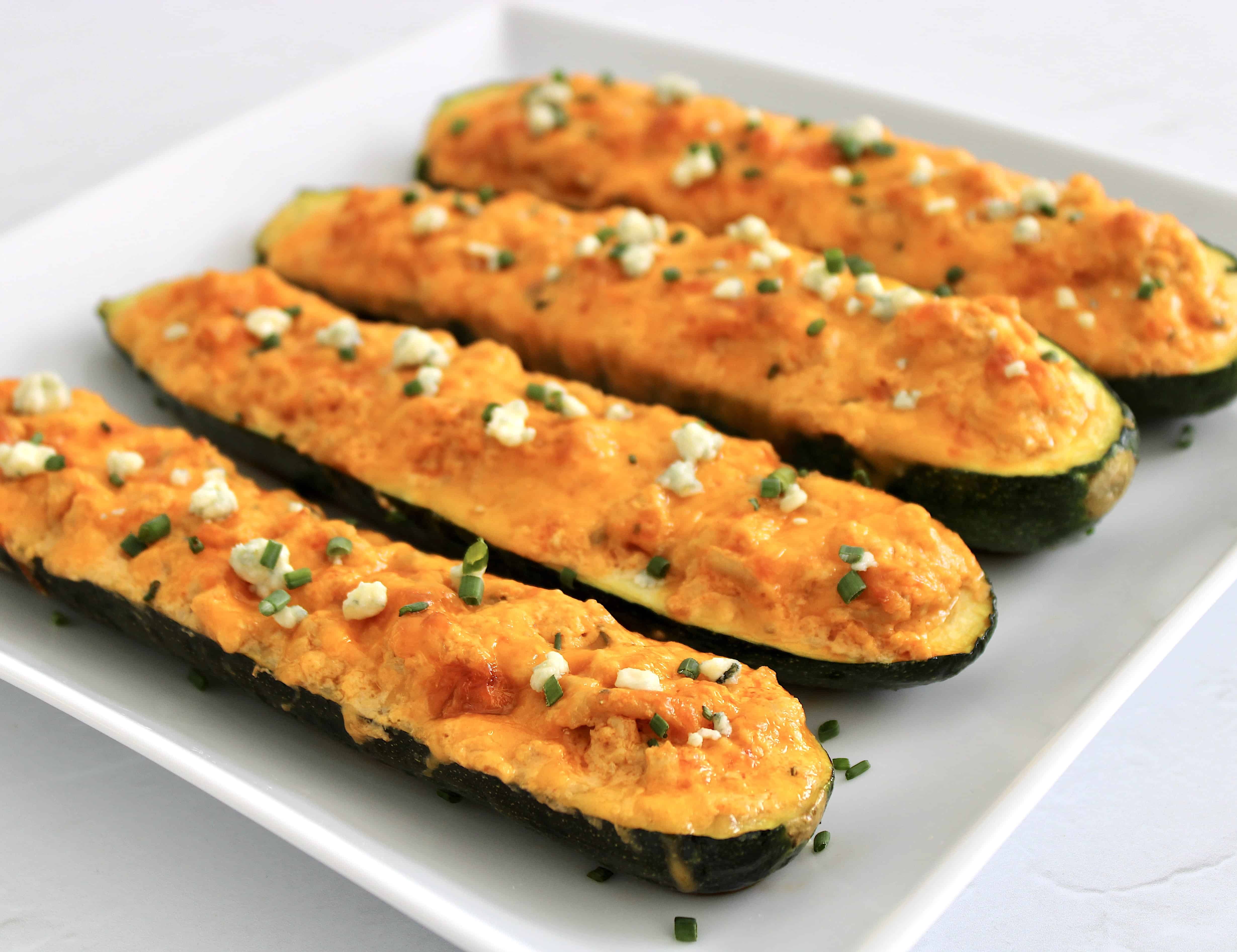 Buffalo Chicken Zucchini Boats Keto Cooking Christian