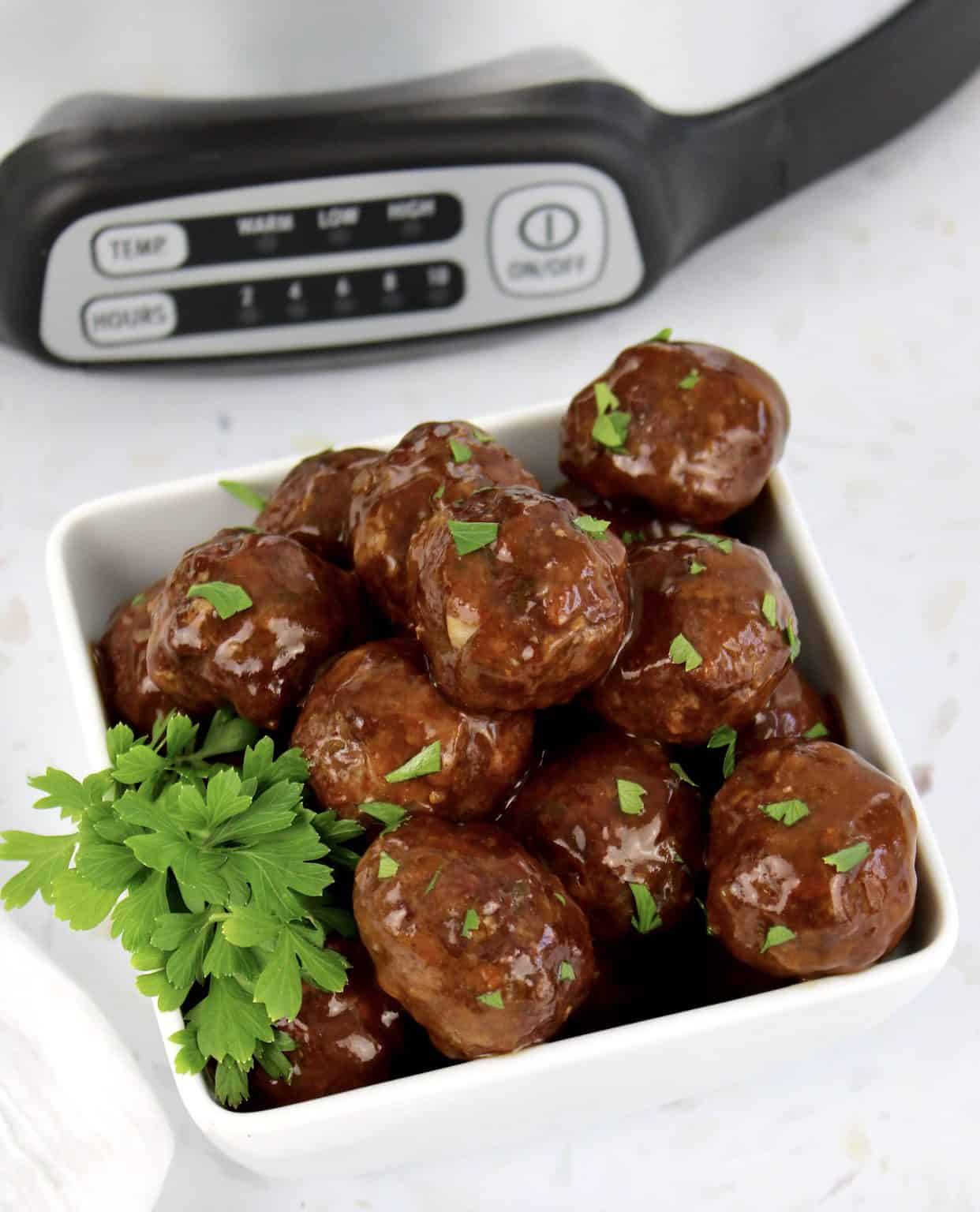 Crockpot BBQ Keto Meatballs - Keto Cooking Christian