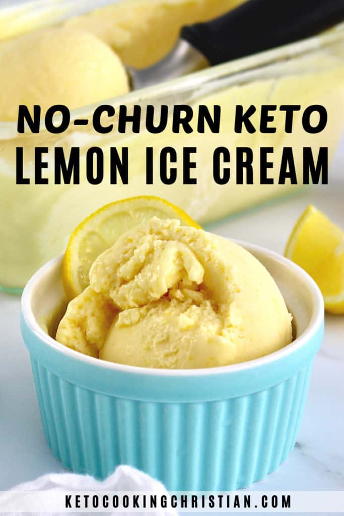 No-Churn Lemon Keto Ice Cream pin