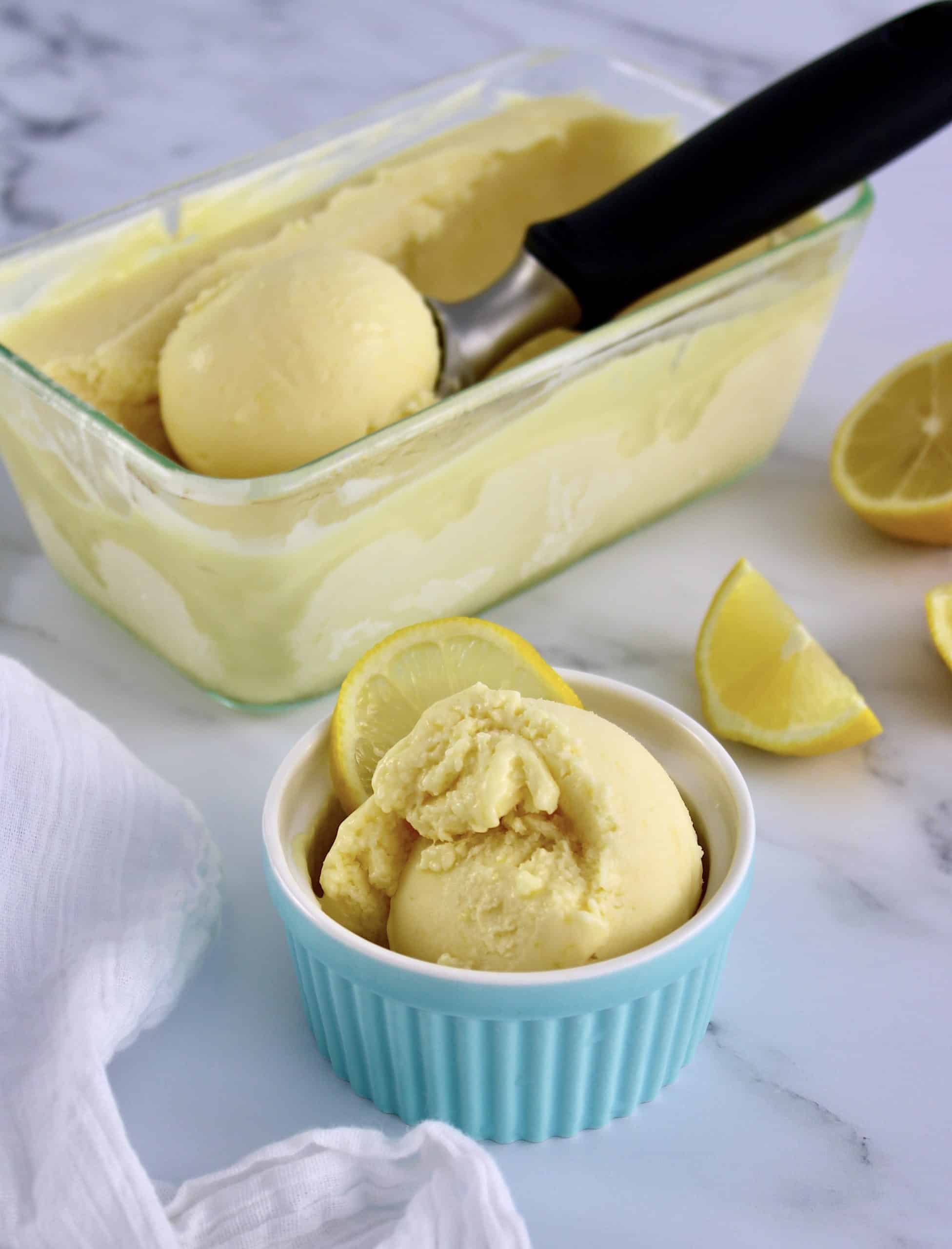 No-Churn Lemon Keto Ice Cream - Keto Cooking Christian