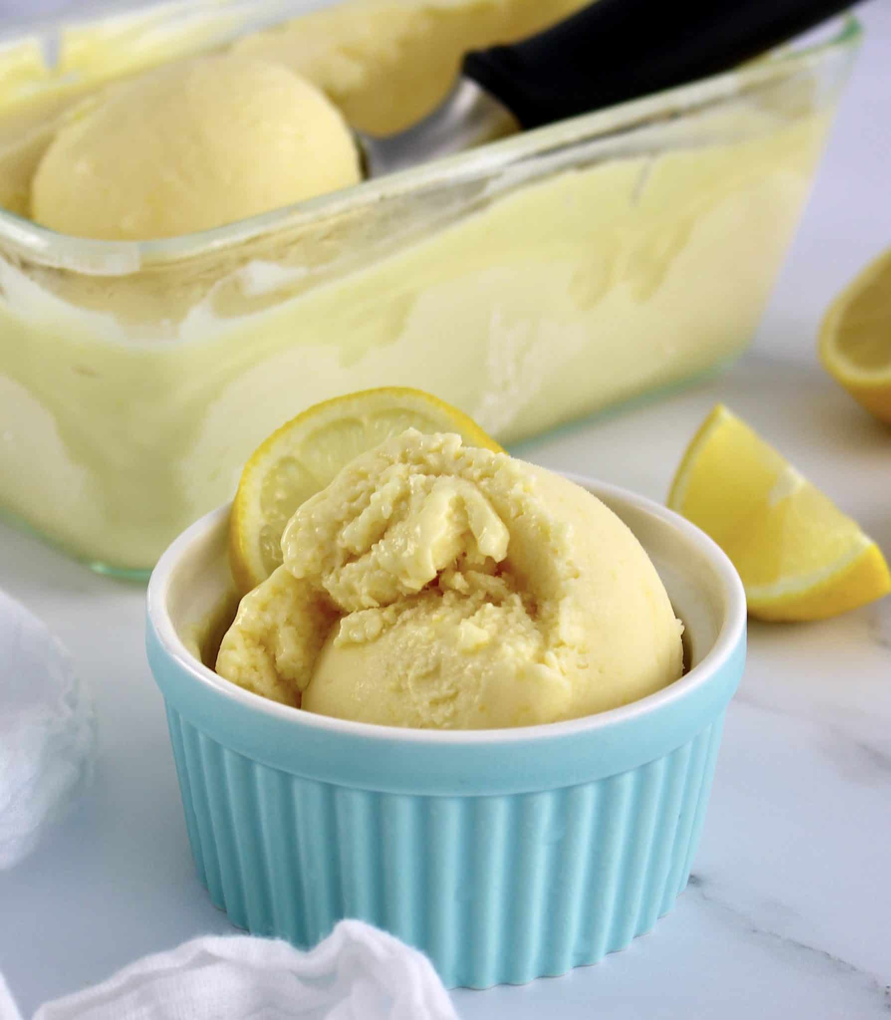 No-Churn Lemon Keto Ice Cream - Keto Cooking Christian