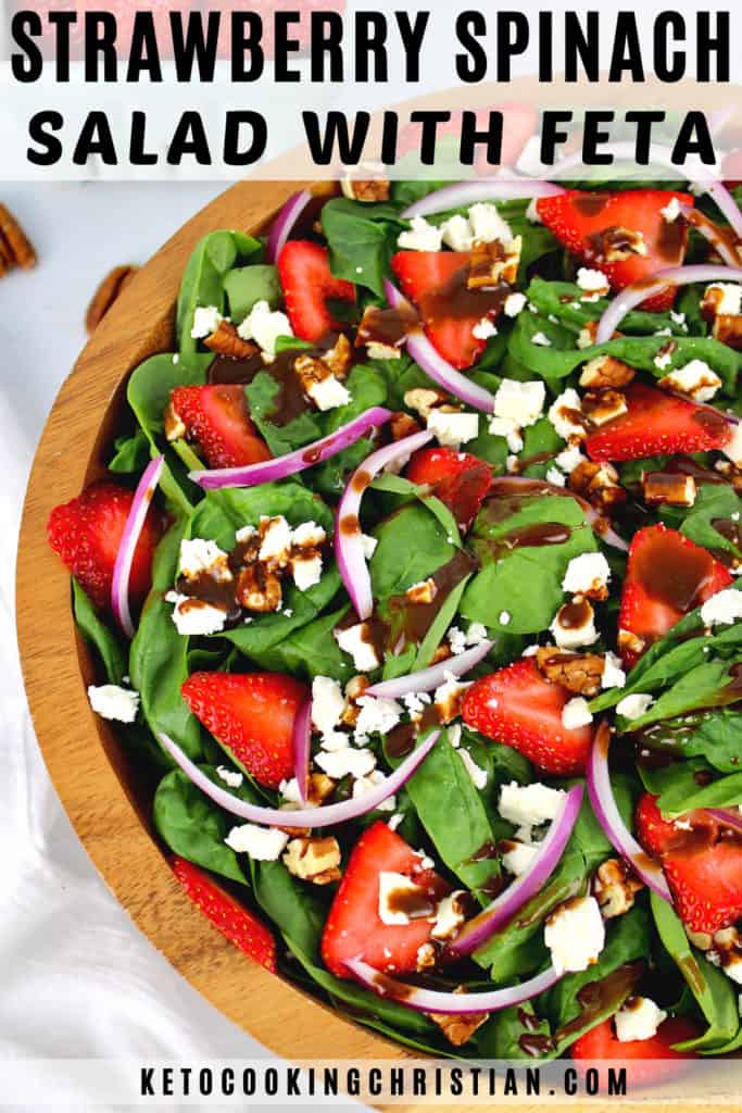 Strawberry Spinach Salad with Balsamic Vinaigrette Pin