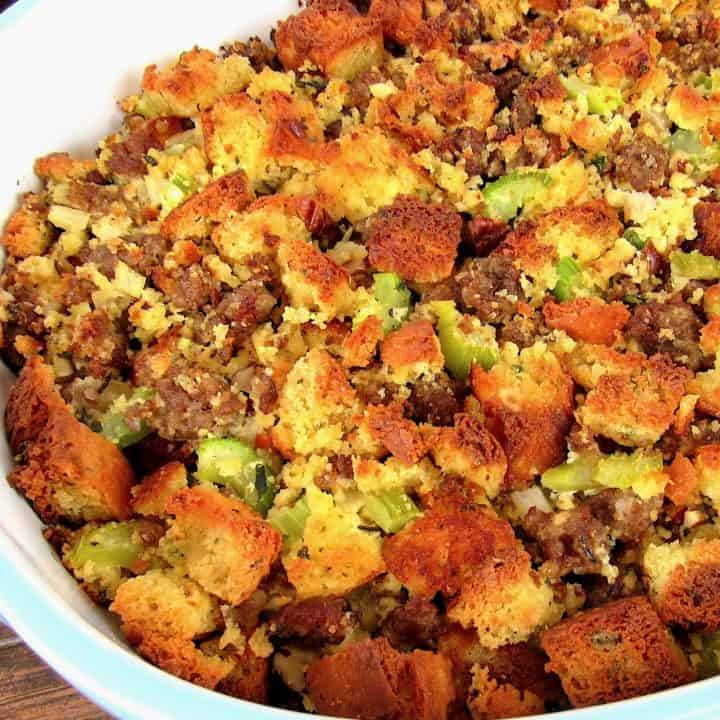 sausage stuffing in casserole dish