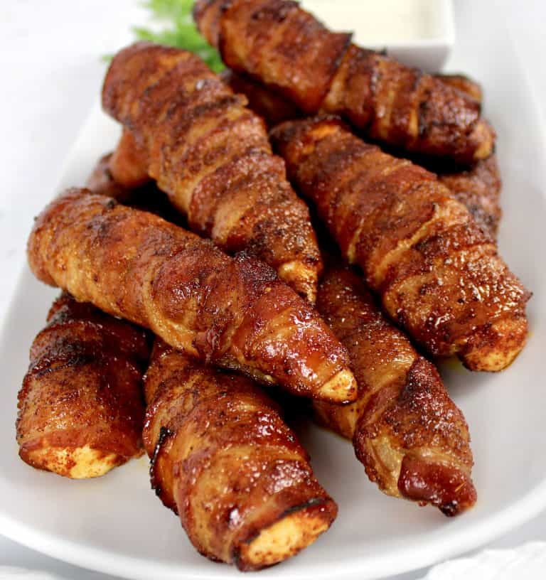 Bacon Wrapped Air Fryer Chicken Tenders Keto Cooking Christian