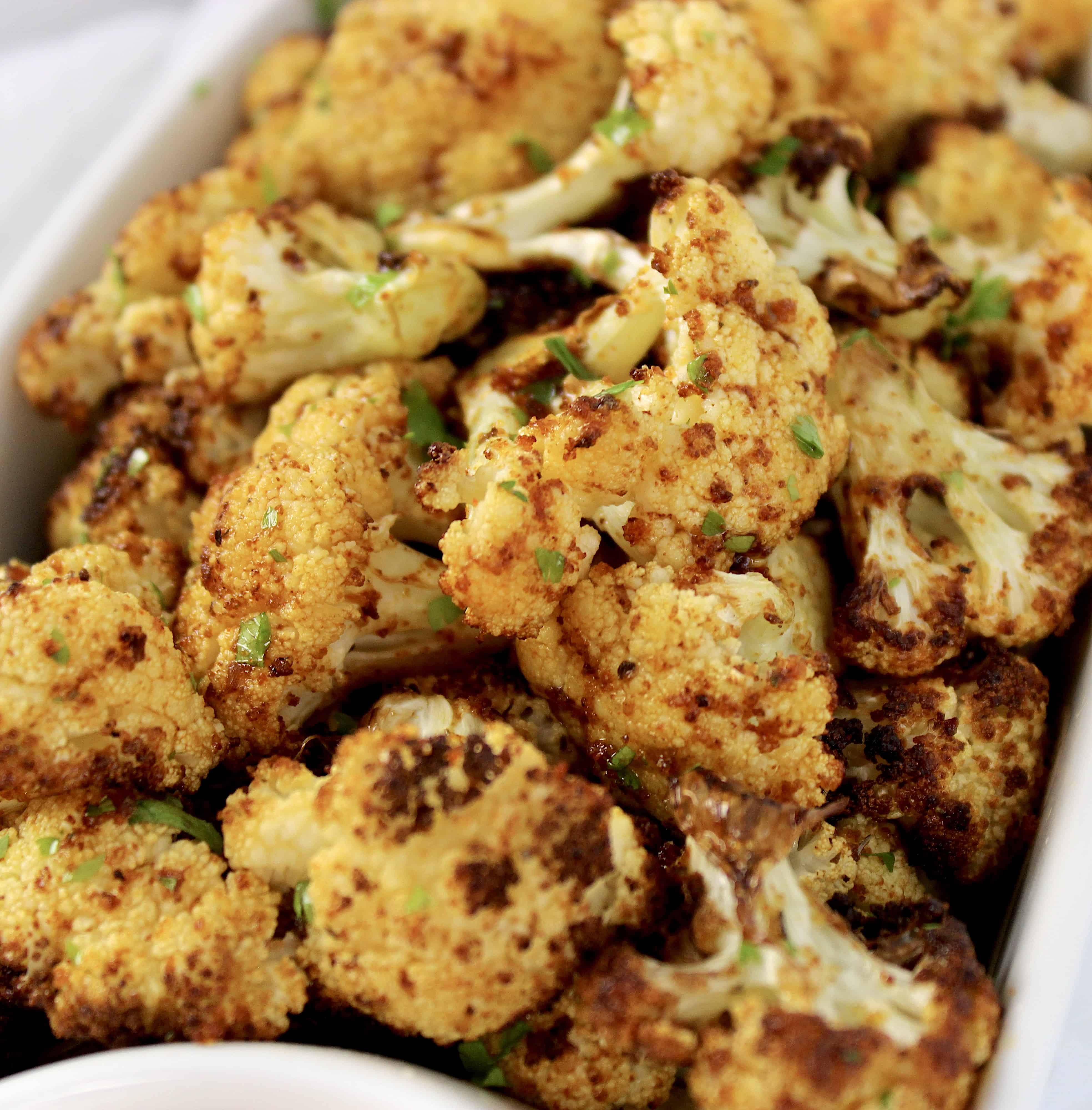 Air Fryer Cauliflower with Dipping Sauce Keto Cooking Christian