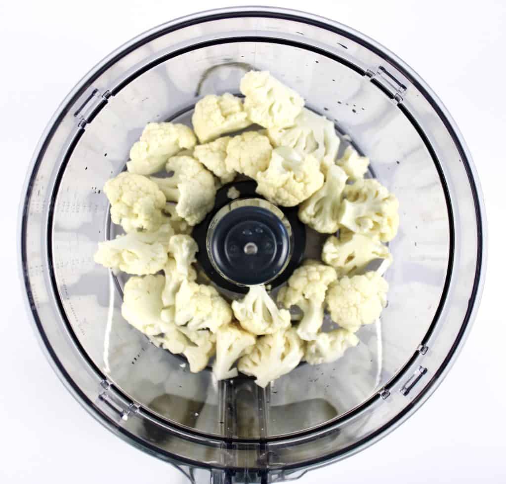 cauliflower florets in food processor