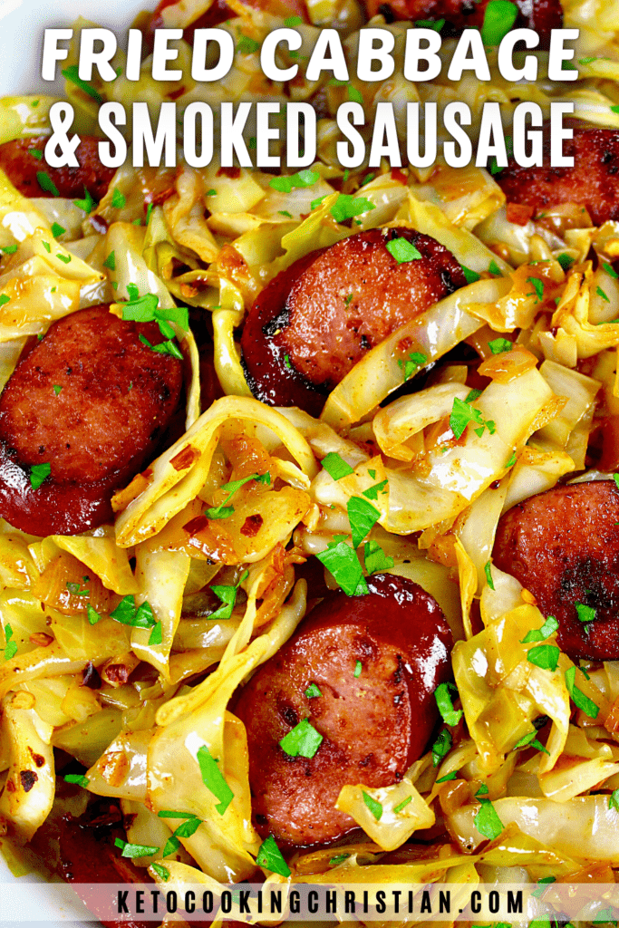 Fried Cabbage and Sausage pin