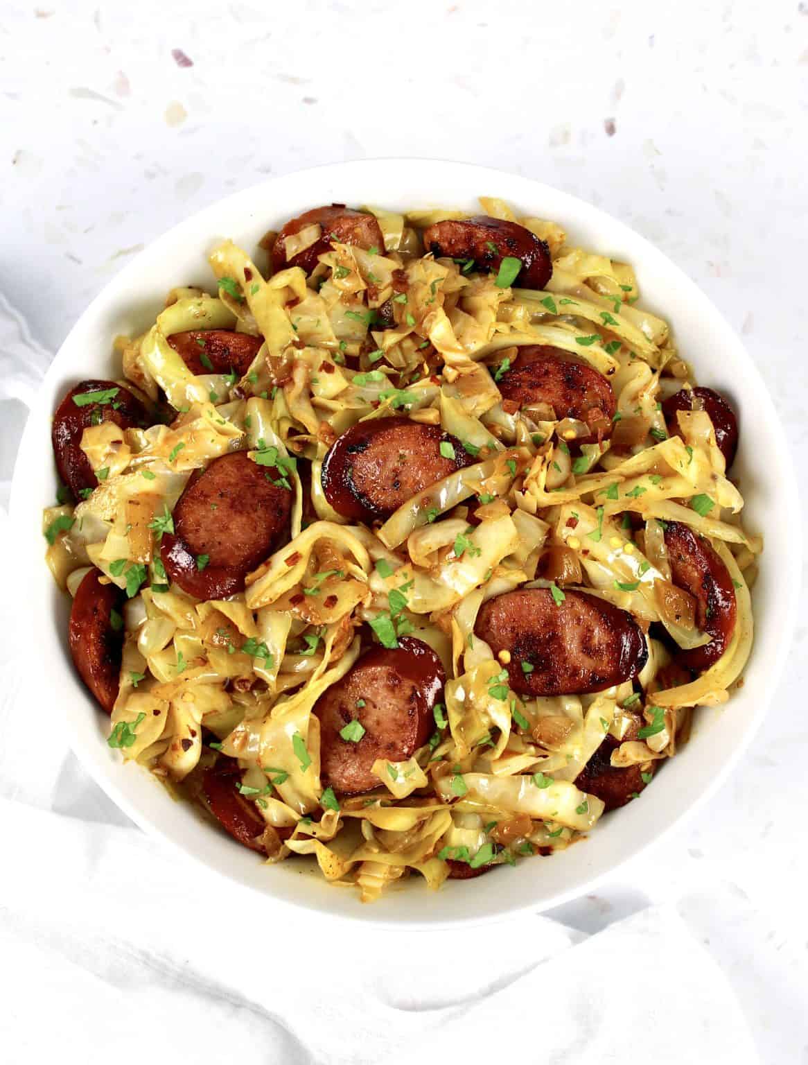 Fried Cabbage and Sausage - Keto Cooking Christian