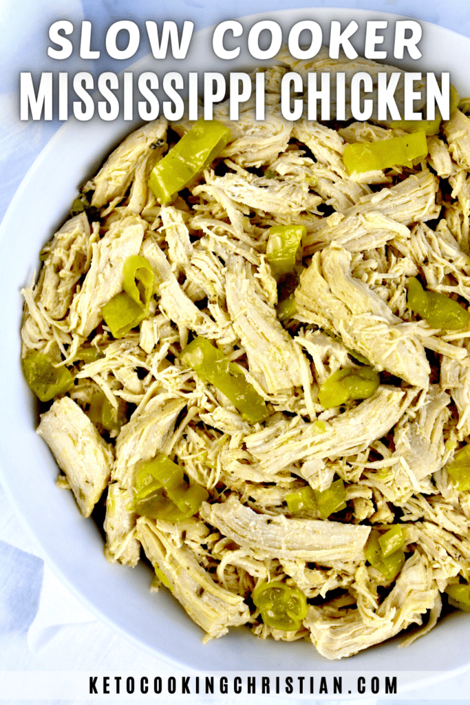 Slow Cooker Mississippi Chicken pin