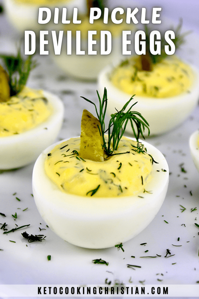 Dill Pickle Deviled Eggs pin