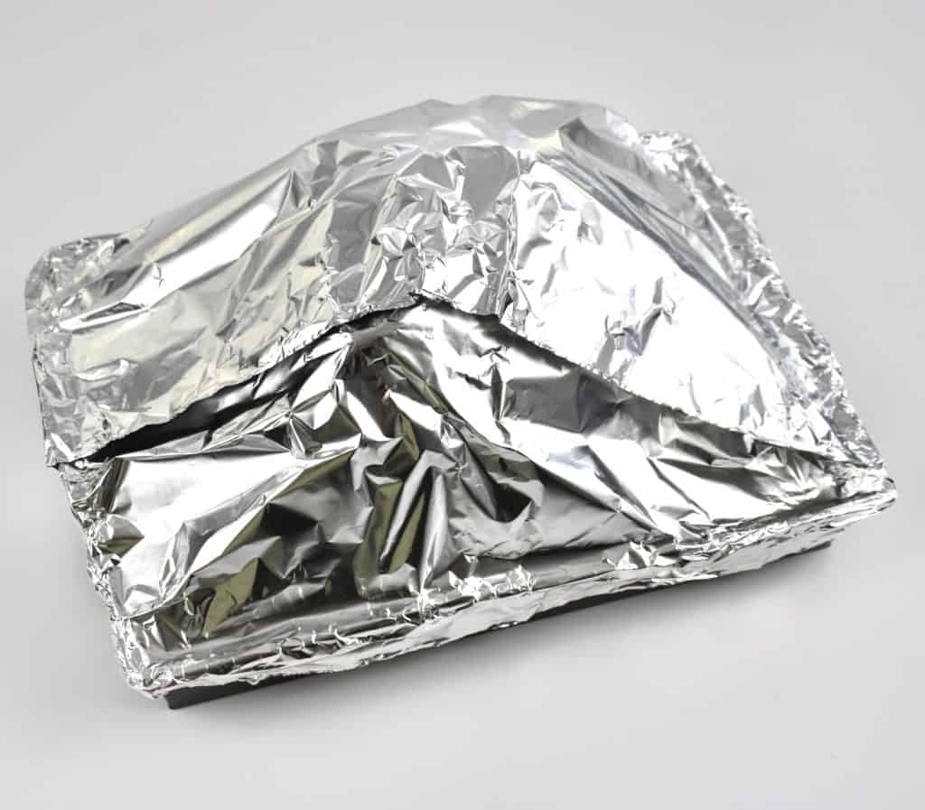 ham covered with foil