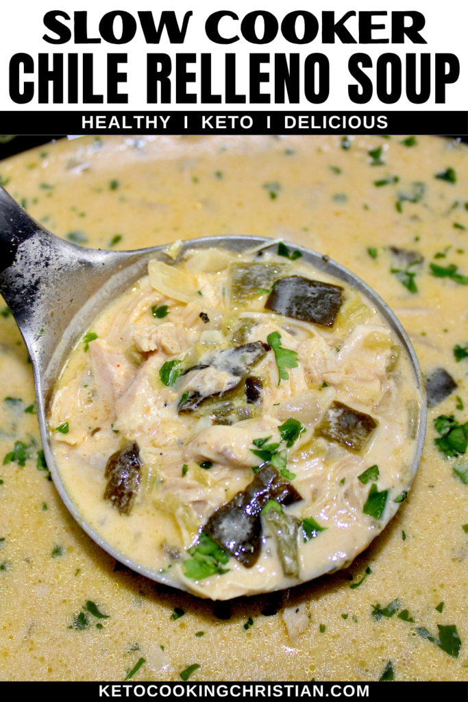 Slow Cooker Chile Relleno Soup pin