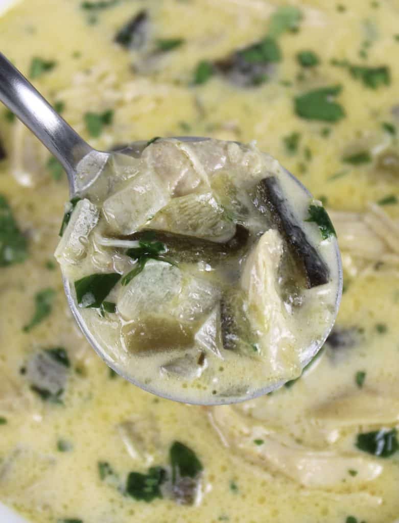 spoonful of chile relleno soup