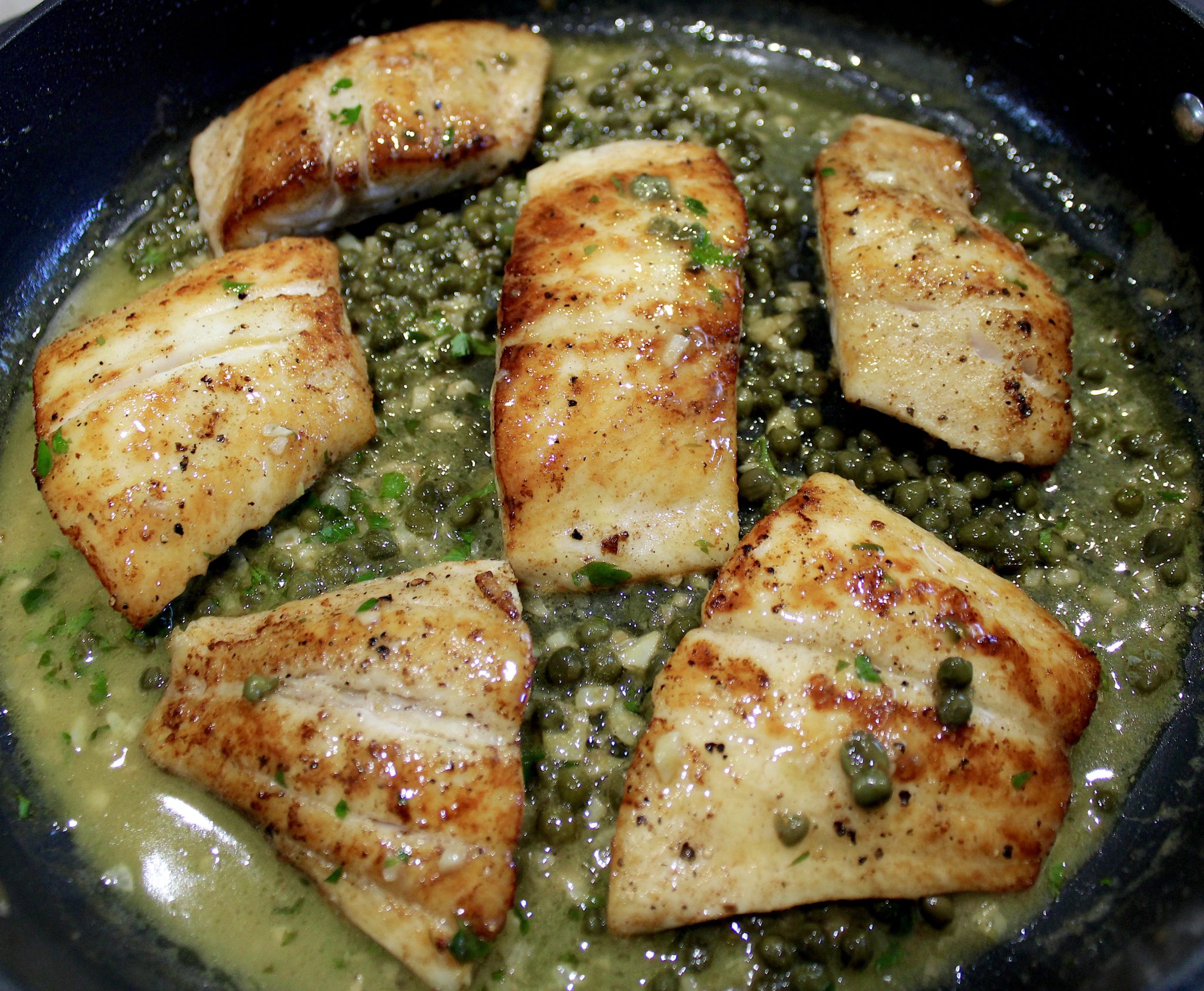 Red Snapper with Lemon Caper Butter Sauce Keto Cooking Christian