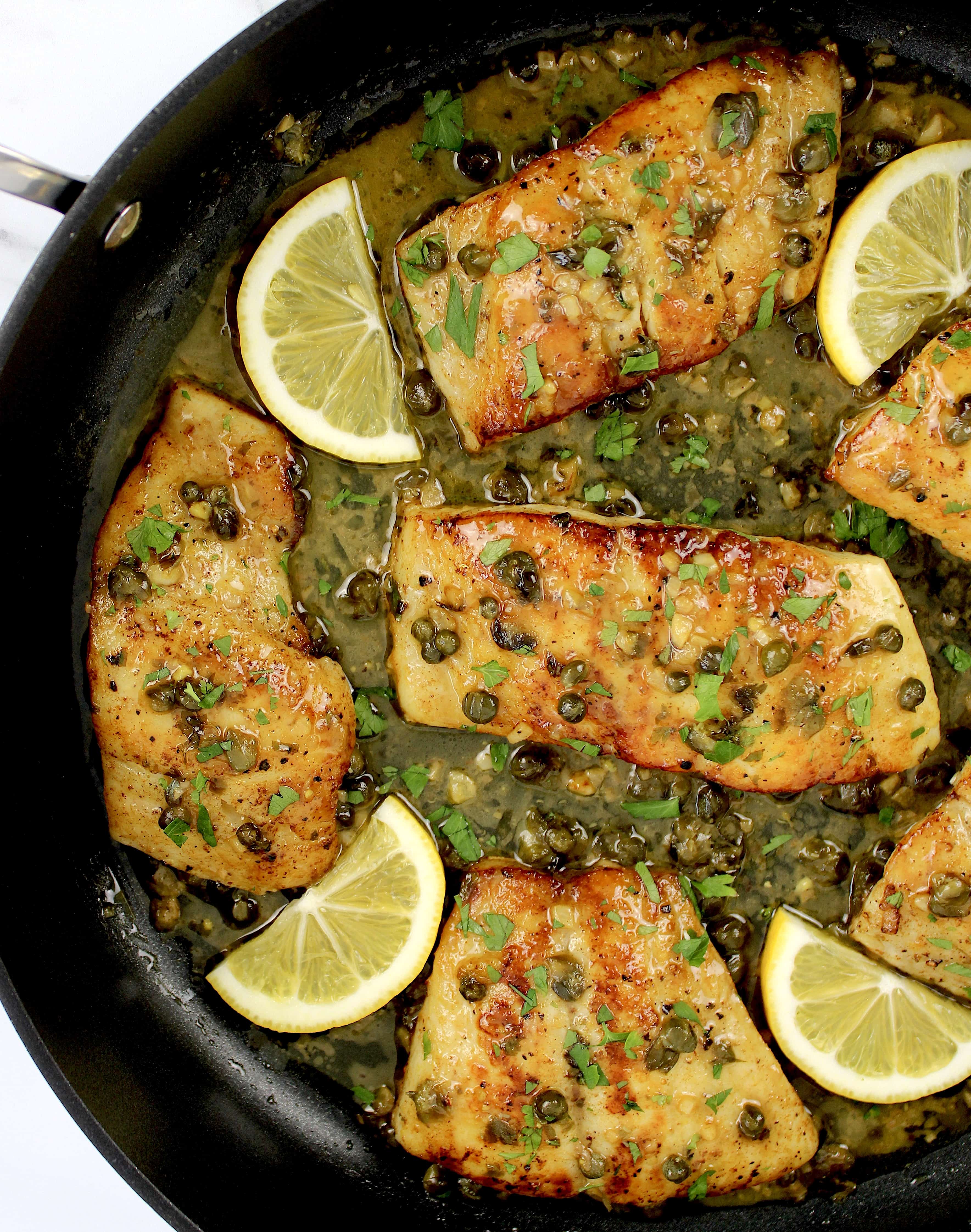 Red Snapper with Lemon Caper Butter Sauce Keto Cooking Christian