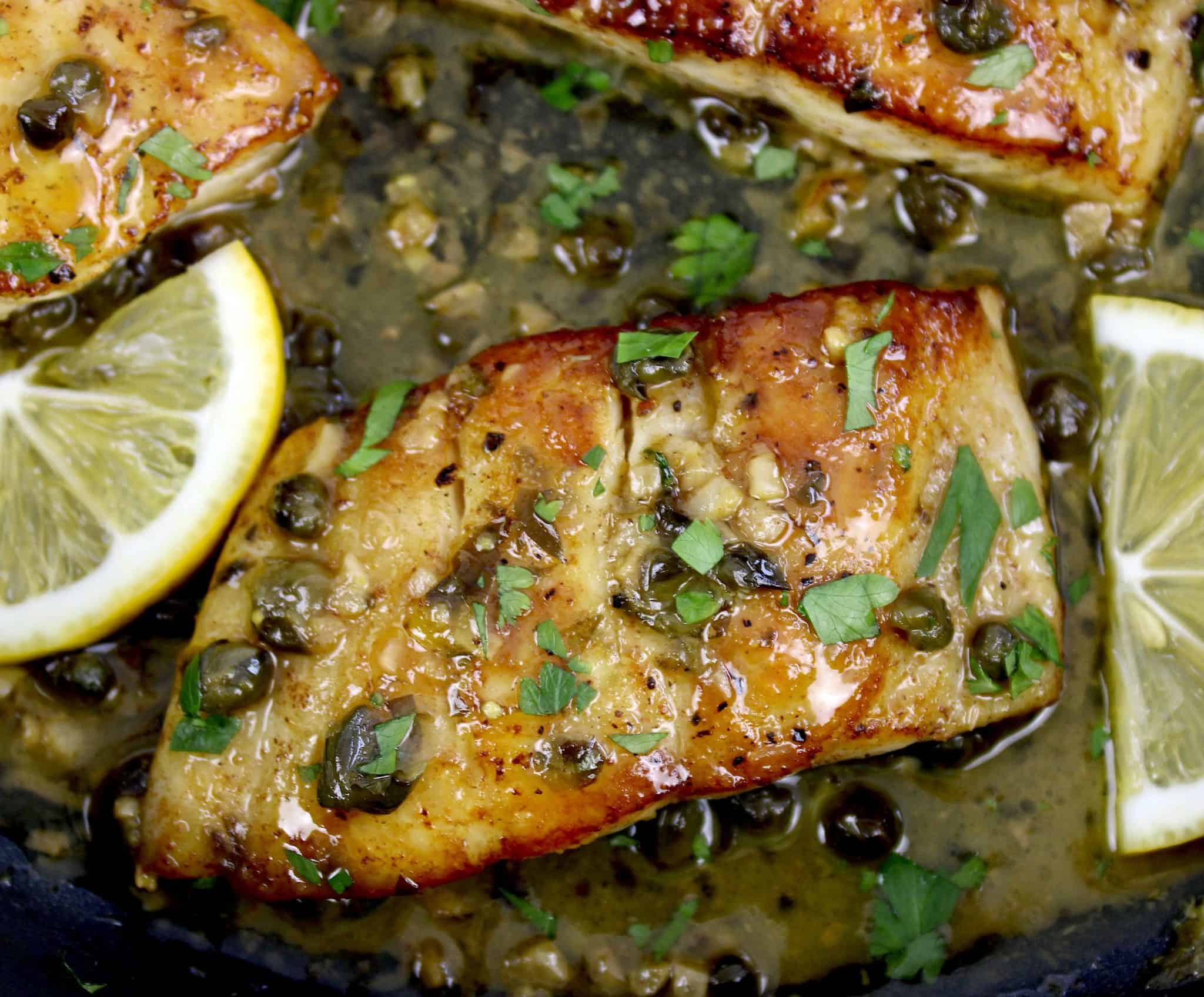 Red Snapper with Lemon Caper Butter Sauce Keto Cooking Christian