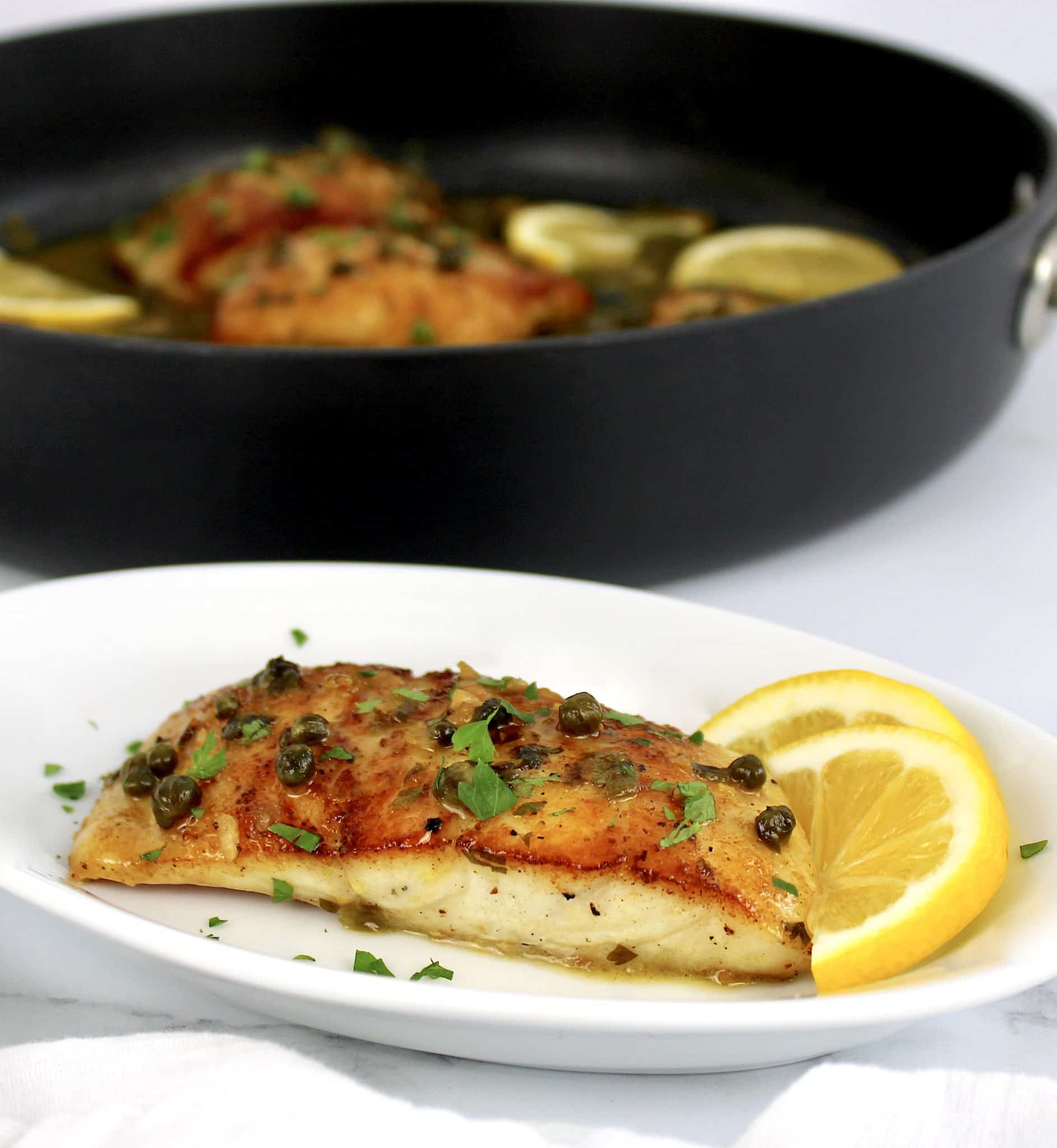 Red Snapper with Lemon Caper Butter Sauce Keto Cooking Christian