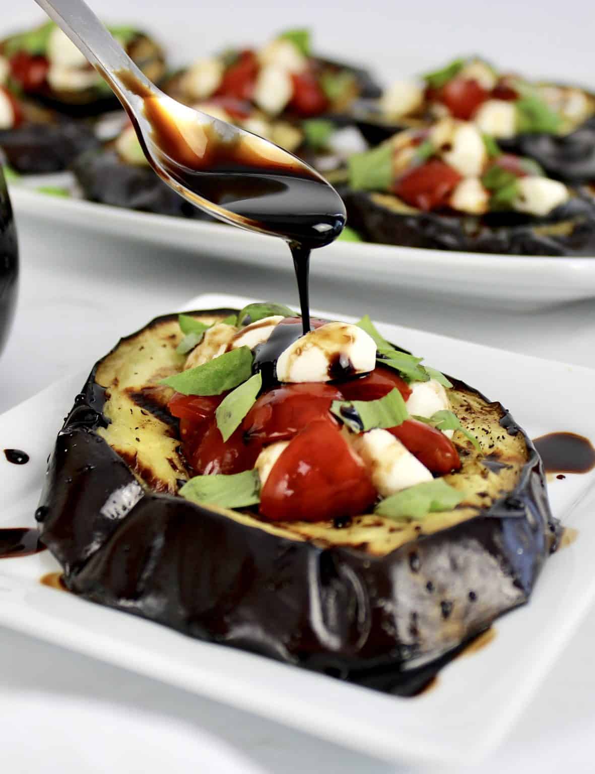 Grilled Eggplant Caprese Keto Cooking Christian