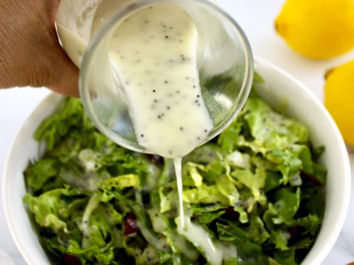 Lemon Ginger Poppyseed Salad Dressing - The Café Sucre Farine