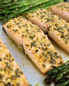 Baked Salmon with Asparagus (Sheet Pan) - Keto Cooking Christian