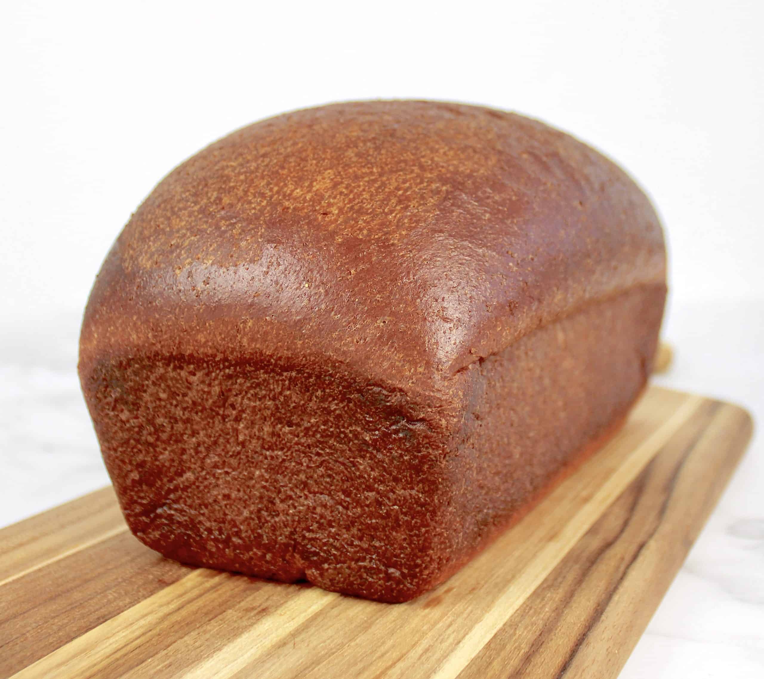 closeup of loaf of baked keto bread