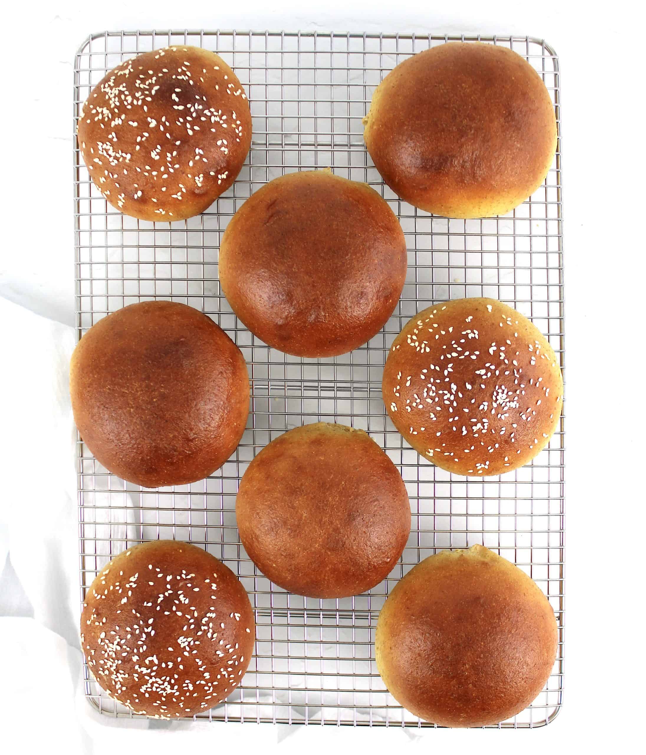 8 keto buns on cooling rack