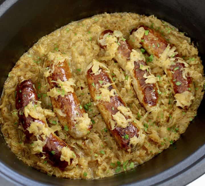 Slow Cooker Kielbasa and Sauerkraut Keto Cooking Christian