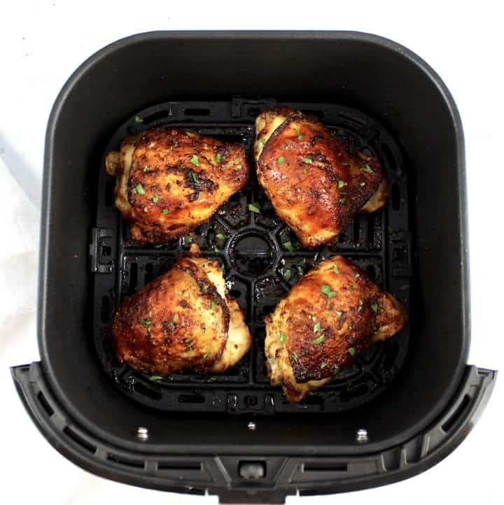 Air Fryer Chicken Thighs (PickleBrined) Keto Cooking Christian