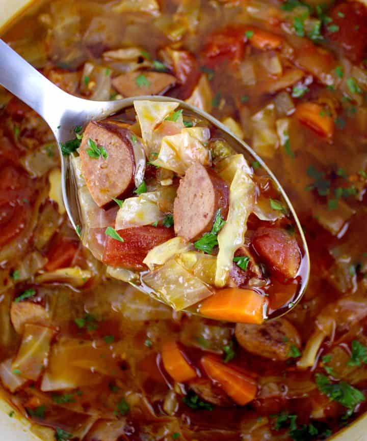 Cabbage Soup with Sausage - Keto Cooking Christian