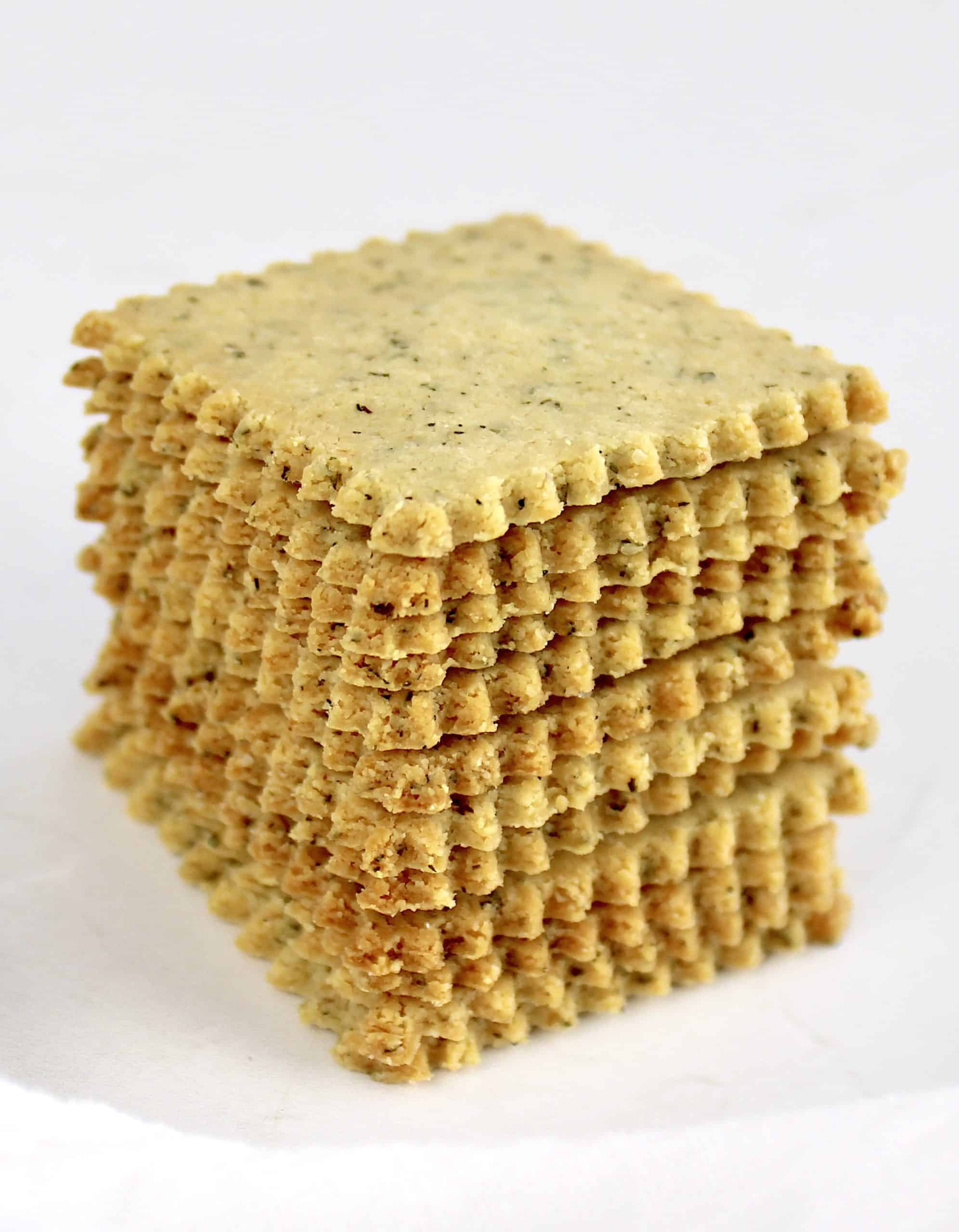 stack of ranch crackers