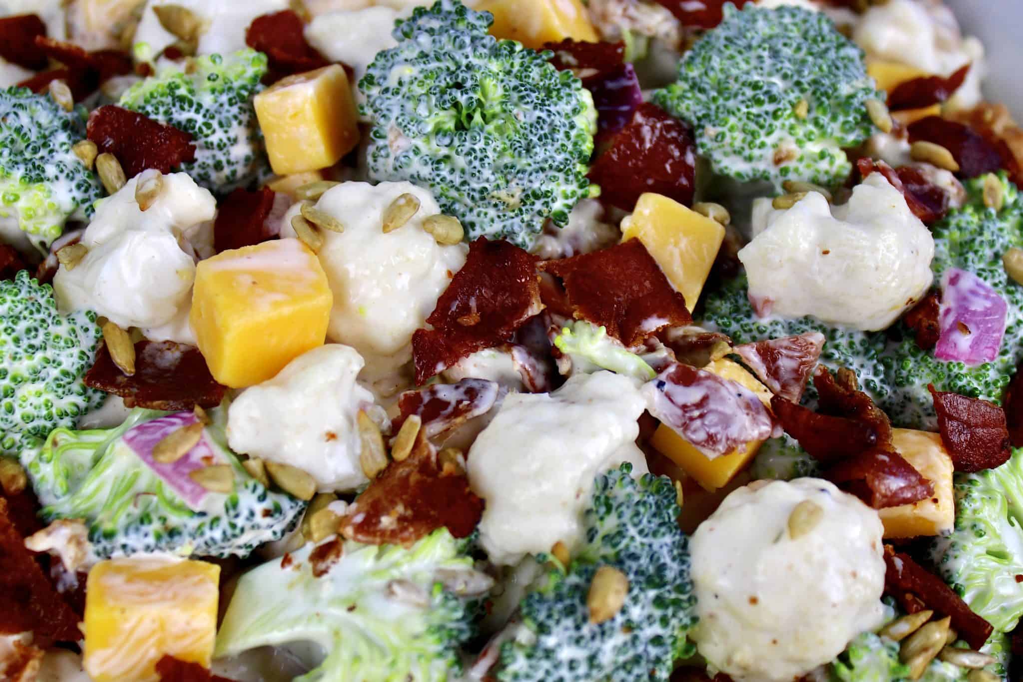 Broccoli Cauliflower Salad Keto Cooking Christian