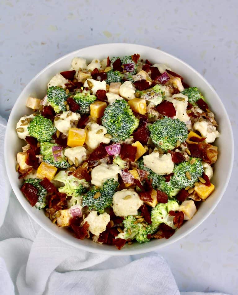 Broccoli Cauliflower Salad Keto Cooking Christian