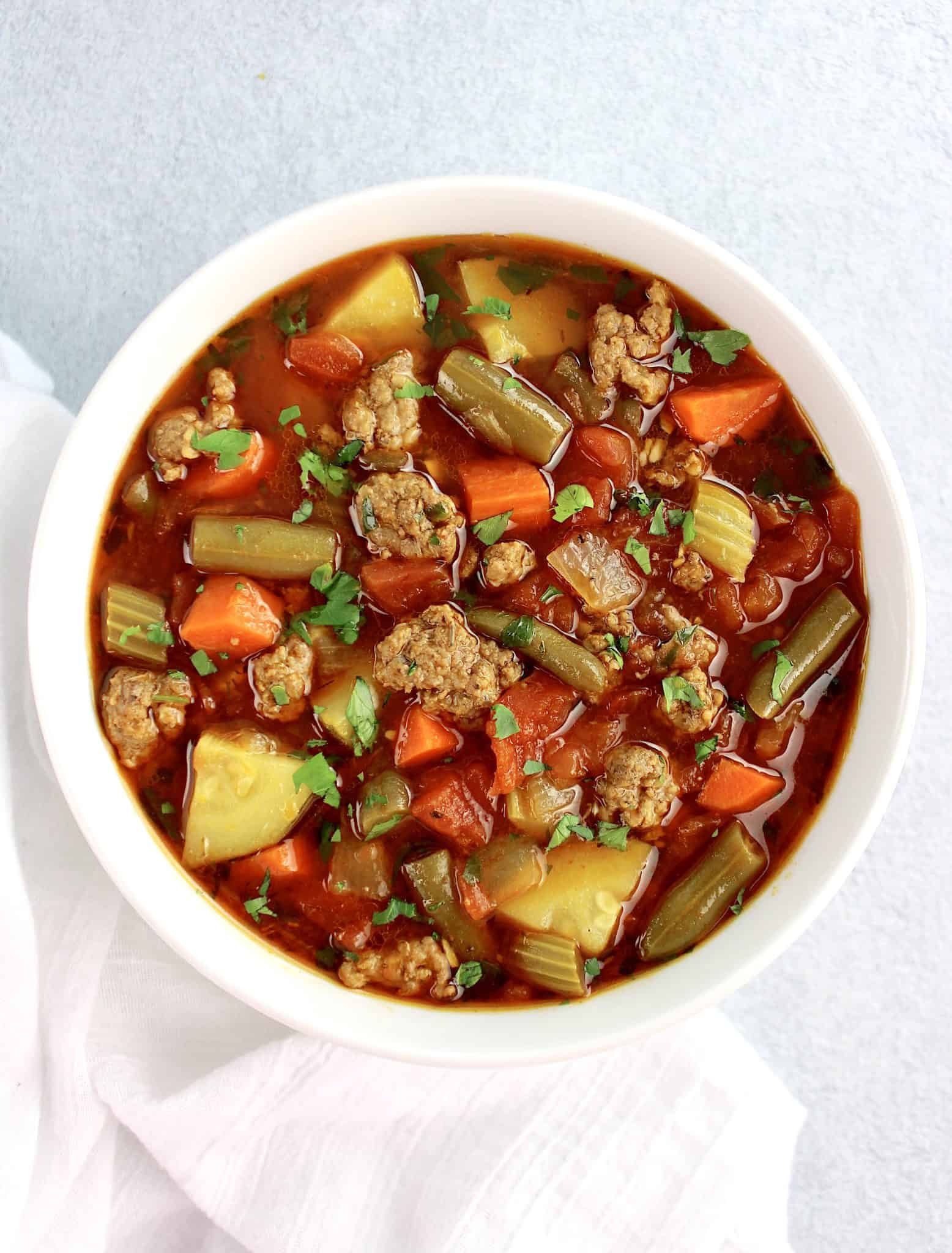 Vegetable Beef Soup - Keto Cooking Christian