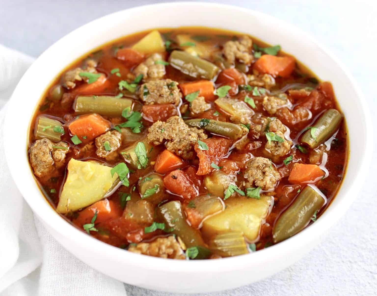 Vegetable Beef Soup Keto Cooking Christian