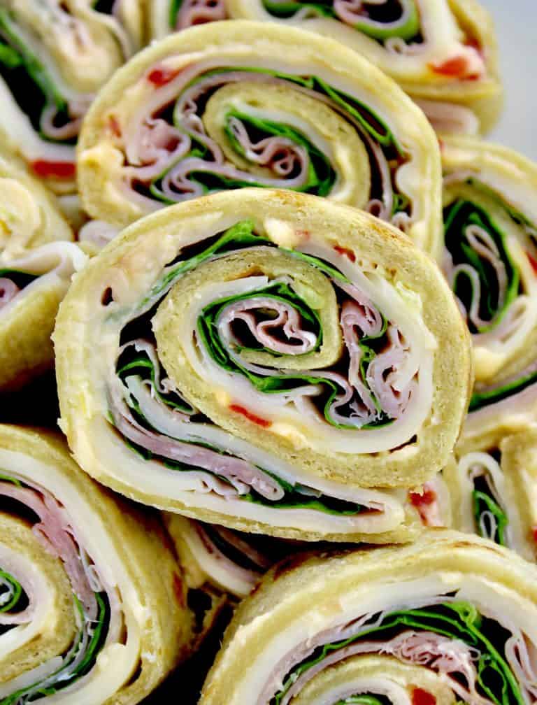 closeup of Italian pinwheels