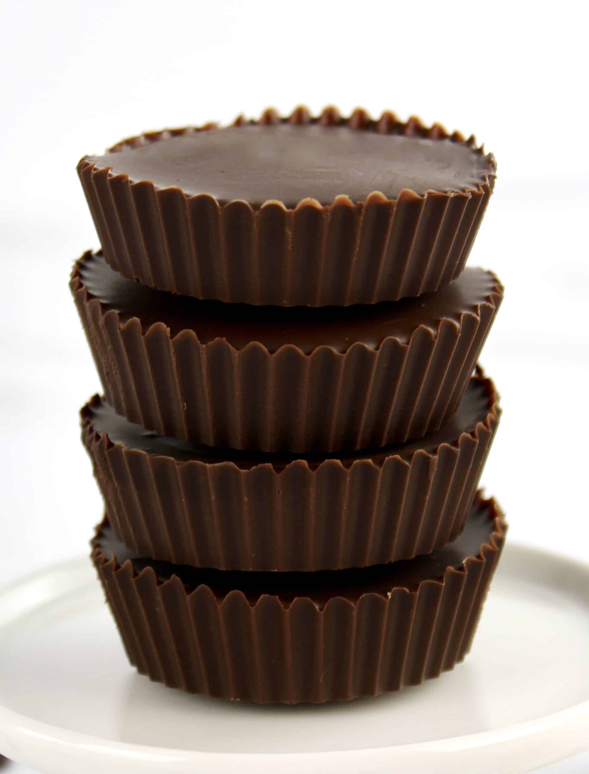stack of 4 Keto Peanut Butter Cups