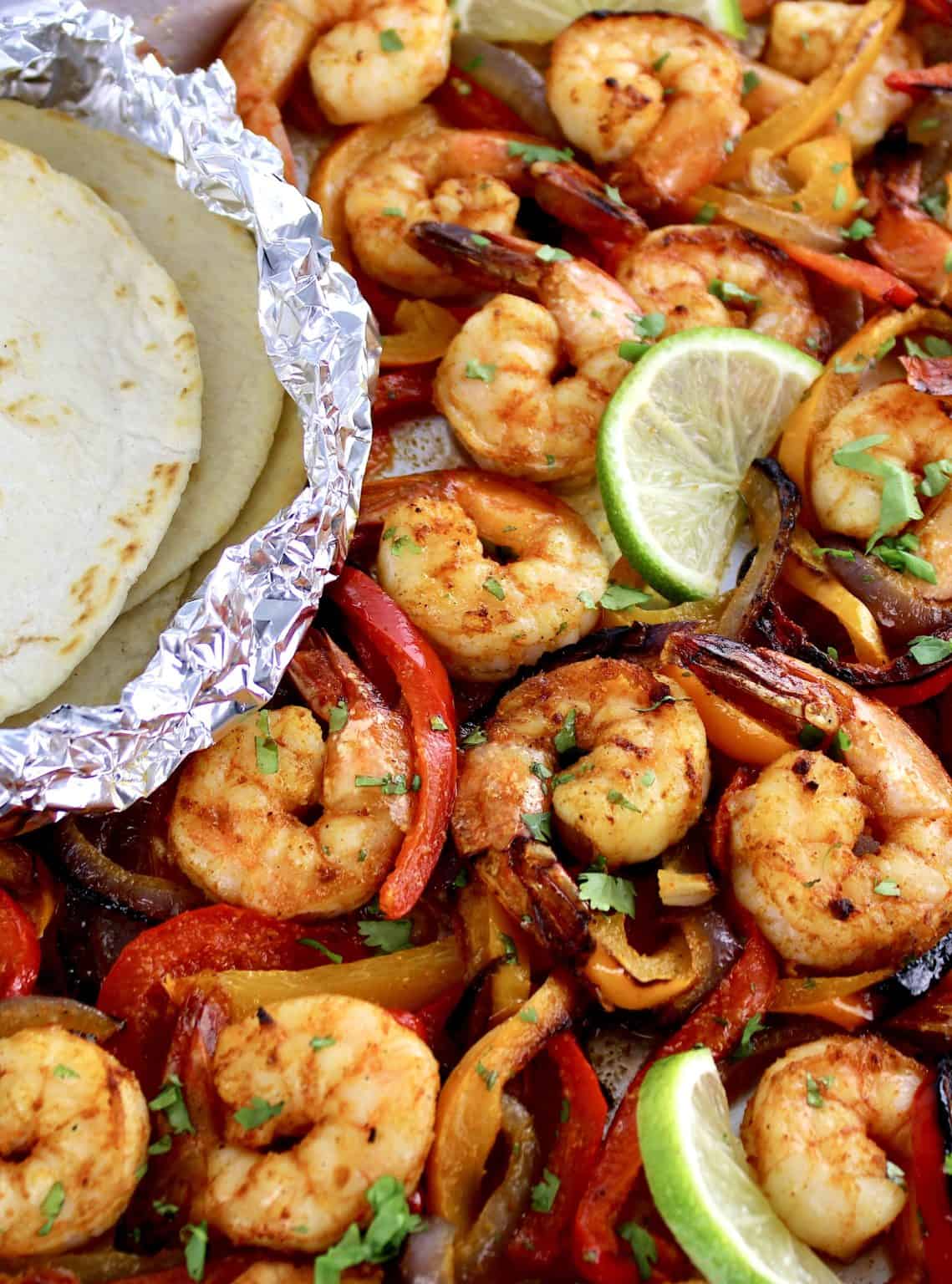 Sheet Pan Shrimp Fajitas - Keto Cooking Christian