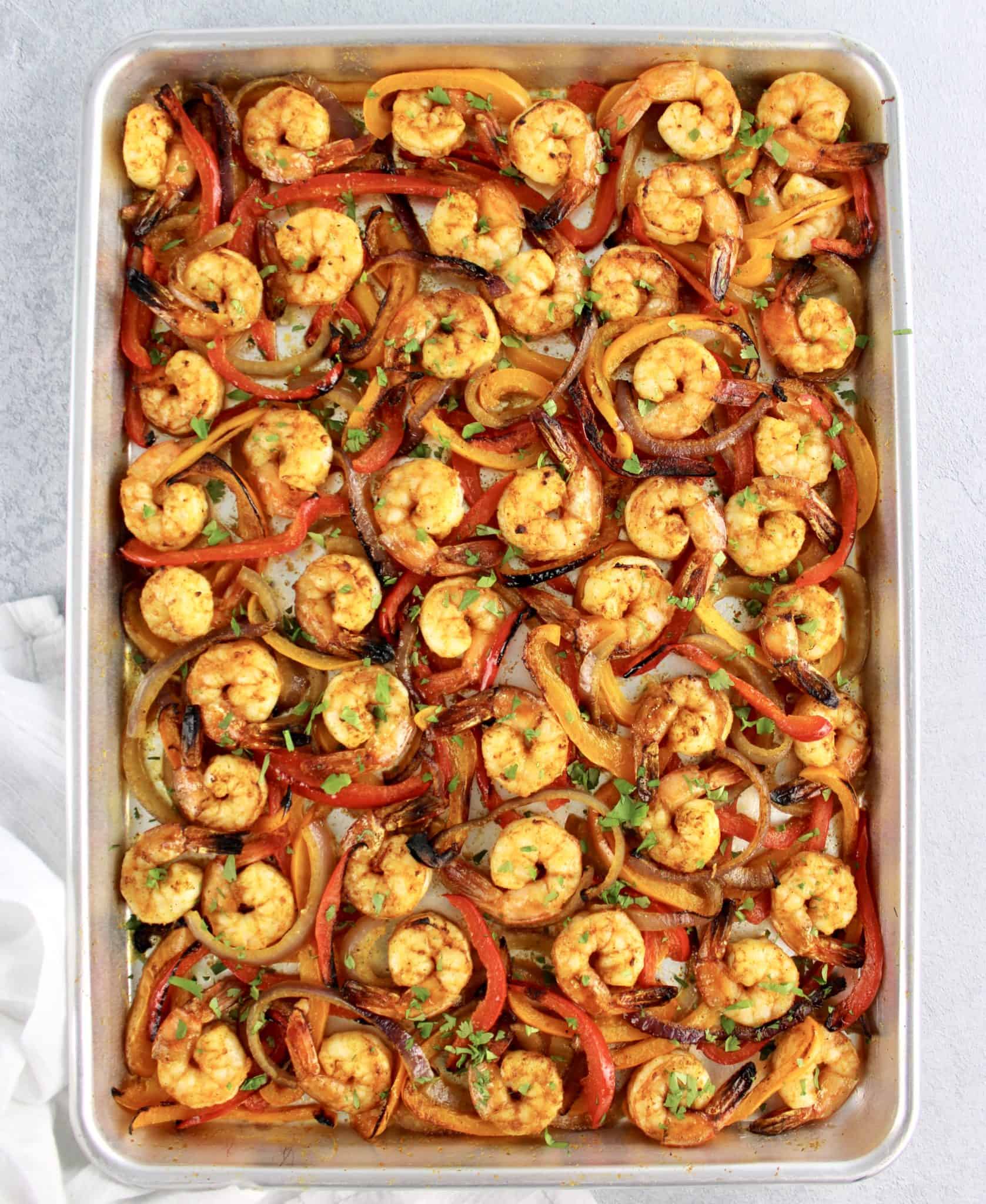 Sheet Pan Shrimp Fajitas Keto Cooking Christian