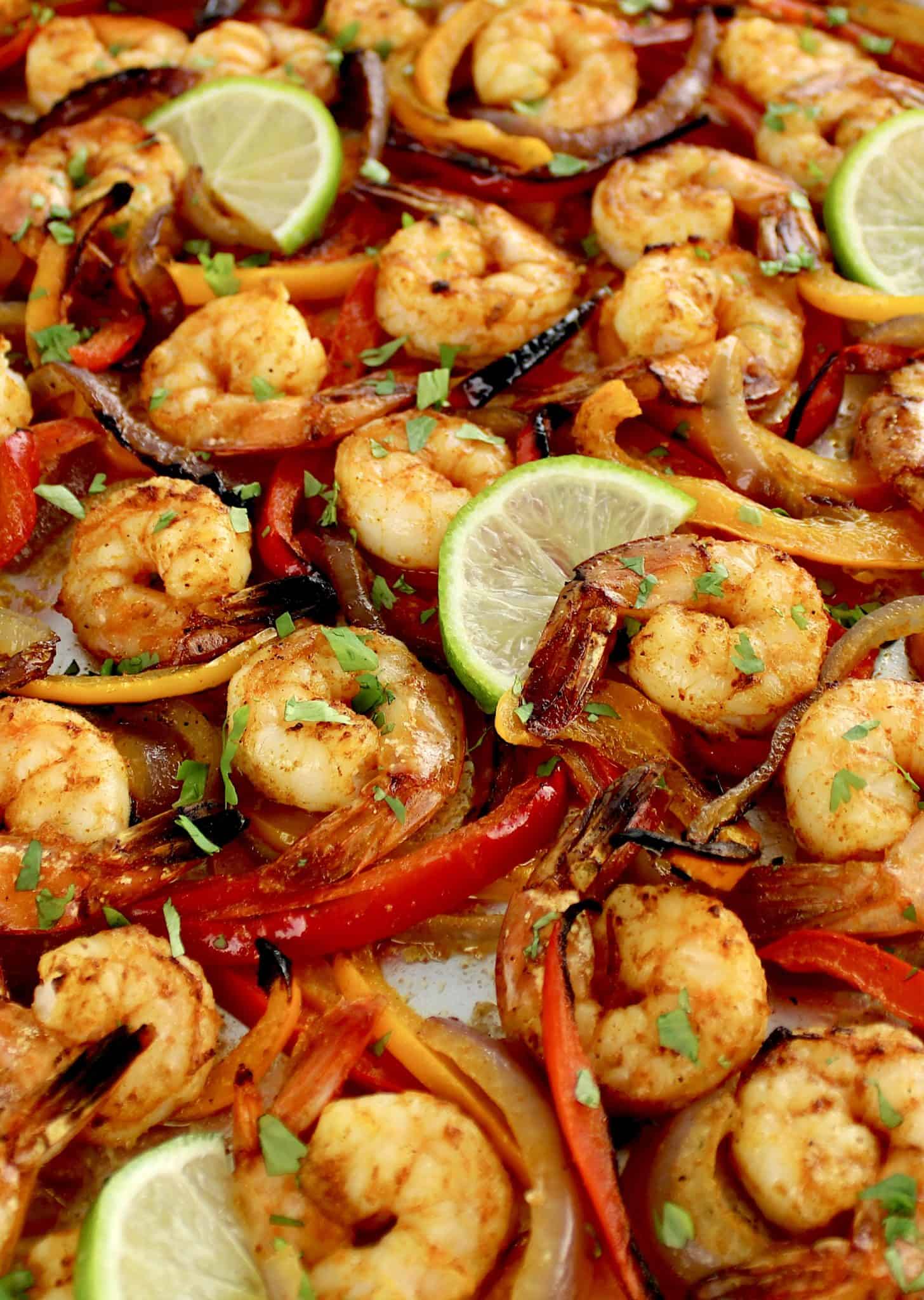 Sheet Pan Shrimp Fajitas - Keto Cooking Christian