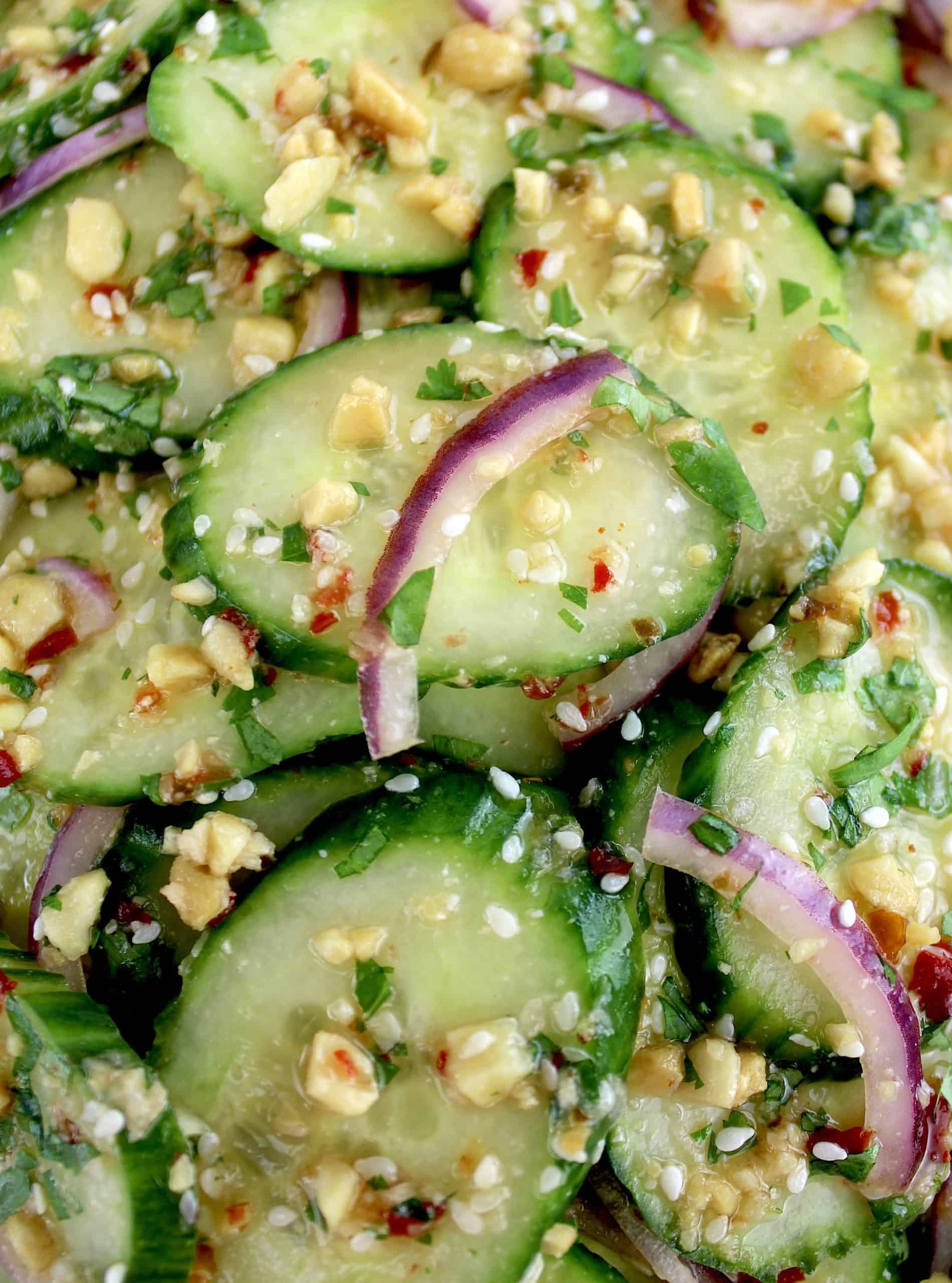 Thai Cucumber Salad closeup