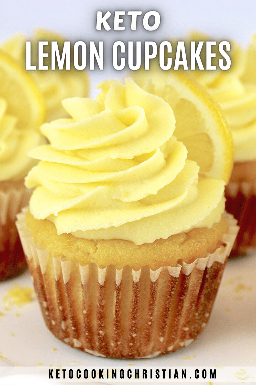 Keto Lemon Cupcakes pin