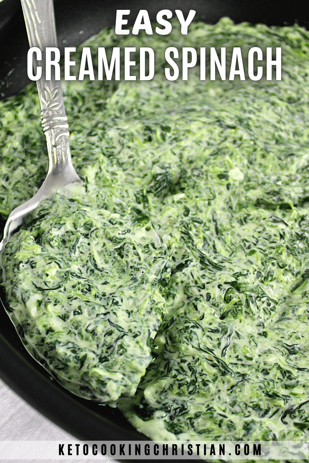 Easy Keto Creamed Spinach pin