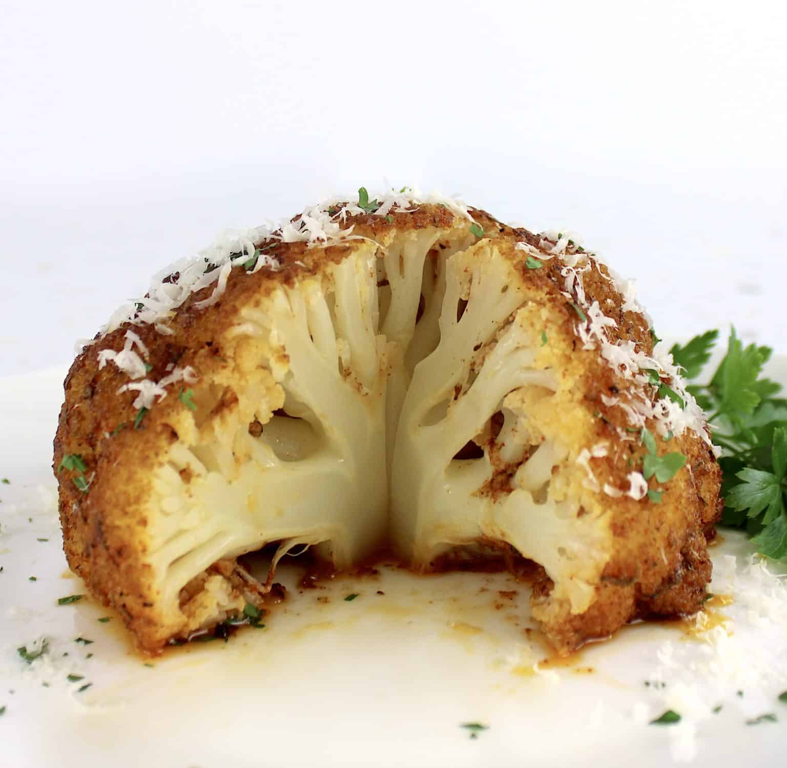 Whole Roasted Cauliflower Keto Cooking Christian