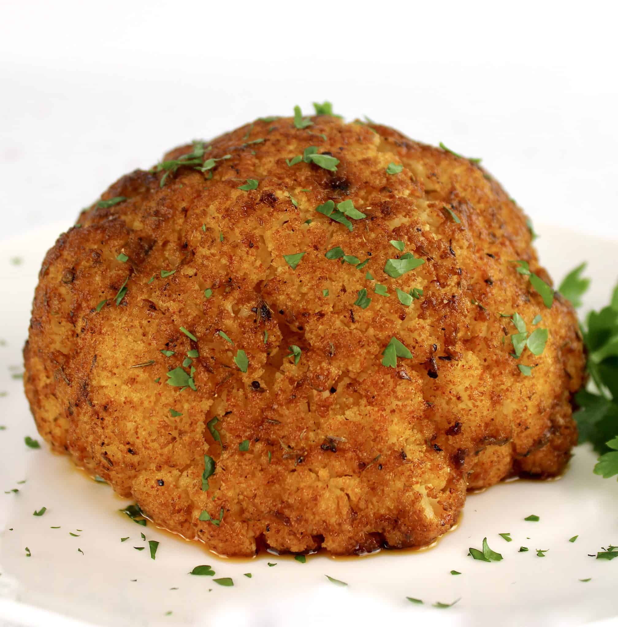 Whole Roasted Cauliflower Keto Cooking Christian