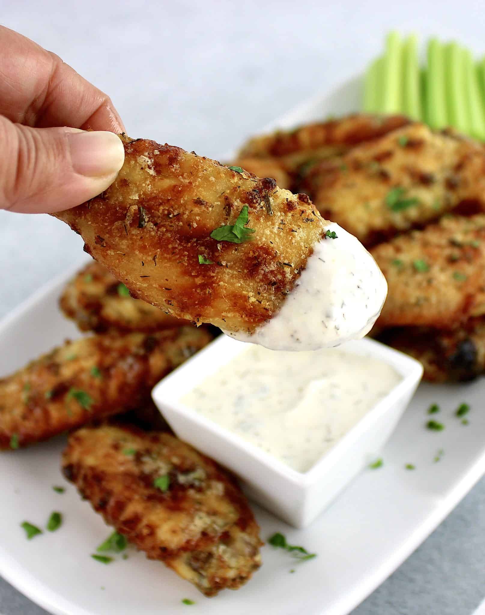 Baked Ranch Chicken Wings Keto Cooking Christian