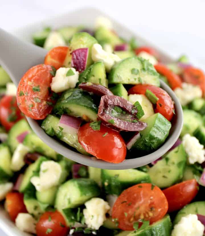 Mediterranean Cucumber Salad - Keto Cooking Christian