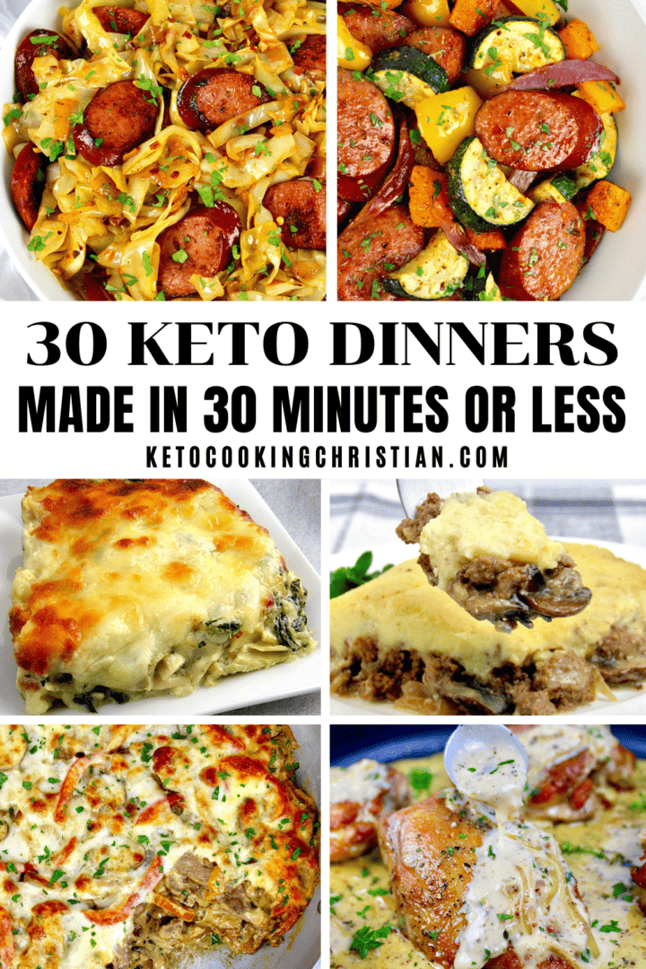 30 Keto Dinners Made In 30 Minutes Or Less Keto Cooking Christian 0848